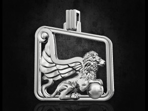 winged lion-sphinx pendant Modello di stampa 3D