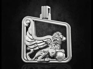 winged lion-sphinx pendant 3D Print Model
