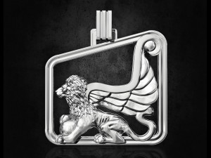 winged lion-sphinx pendant Modello di stampa 3D