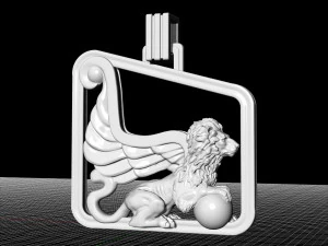 winged lion-sphinx pendant 3D Print Model