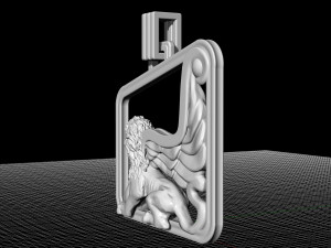winged lion-sphinx pendant Modello di stampa 3D