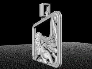 winged lion-sphinx pendant 3D Print Model