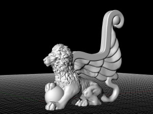 winged lion-sphinx pendant Modello di stampa 3D