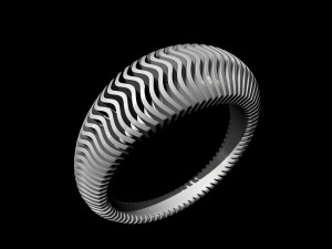 waves ring 3D-Druckmodell