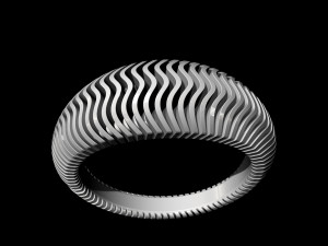 waves ring 3D-Druckmodell