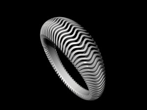 waves ring 3D-Druckmodell