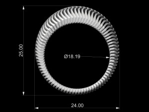waves ring 3D-Druckmodell
