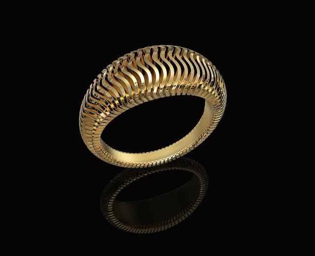waves ring 3D-Druckmodell .c4d .max .obj .3ds .fbx .stl .blend 
