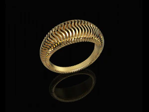 파도의 반지 3D 프린트 모델