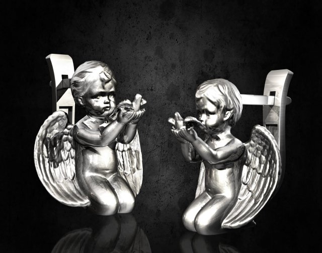 angel with bird earrings Modelo de impresión 3D .c4d .max .obj .3ds .fbx .stl .blend 