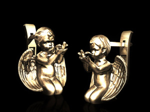 angel with bird earrings Modelo de impresión 3D