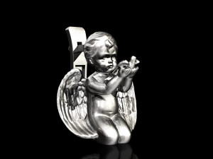 angel with bird earrings Modelo de impresión 3D