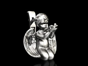 angel with bird earrings 3D Print Model