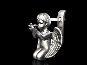 angel with bird earrings Modelo de impresión 3D