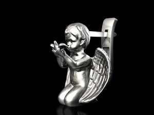 angel with bird earrings 3D Print Model