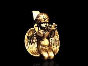 angel with bird earrings Modelo de impresión 3D