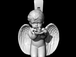 angel with bird earrings 3D Print Model