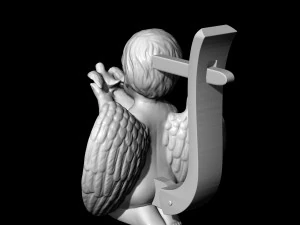 angel with bird earrings 3D Print Model