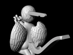 angel with bird earrings 3D Print Model