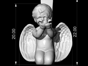 angel with bird earrings Modelo de impresión 3D