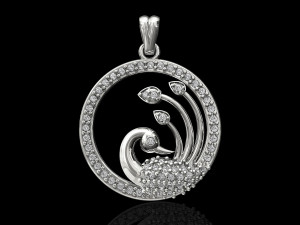 peacock pendant 3D Принт Модель
