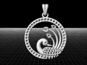 peacock pendant 3D Принт Модель