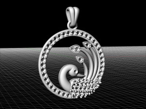 peacock pendant 3D Принт Модель