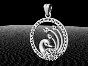peacock pendant 3D Принт Модель
