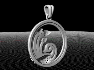 peacock pendant 3D Принт Модель
