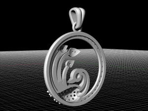 peacock pendant 3D Print Model