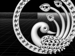 peacock pendant 3D Принт Модель