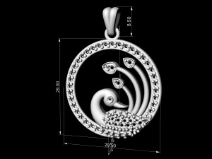 peacock pendant 3D Принт Модель