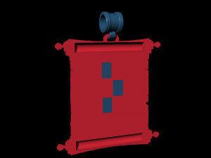 lion-heraldic-with parchment Model do druku 3D
