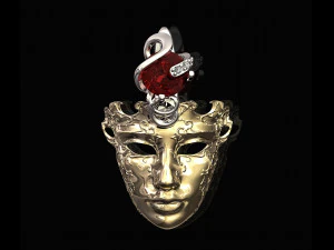 venetian mask earrings 3D Print Model