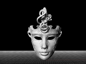 venetian mask earrings 3D प्रिंट मॉडल