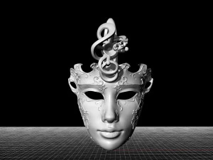 venetian mask earrings 3D Print Model