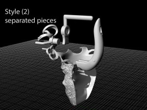 venetian mask earrings 3D Print Model