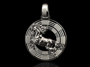 war horse pendant Modelo de Impressão 3D
