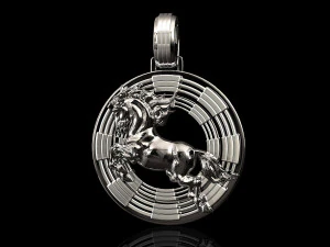 war horse pendant 3D Print Model