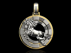 war horse pendant 3D Print Model
