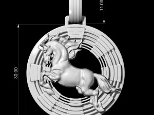 war horse pendant 3D Print Model