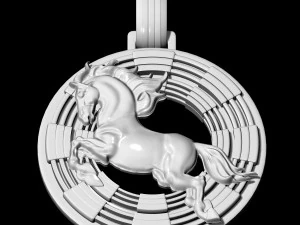 war horse pendant 3D Print Model