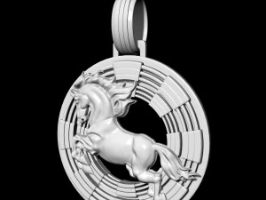war horse pendant 3D Print Model