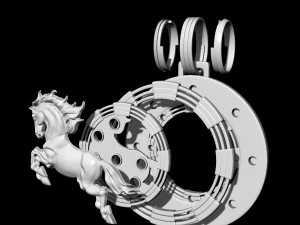 war horse pendant 3D Print Model