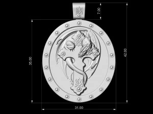 cruz dragon pendant 3D Print Model