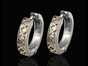 spiral halka küpeler 3D Baskı Modeli