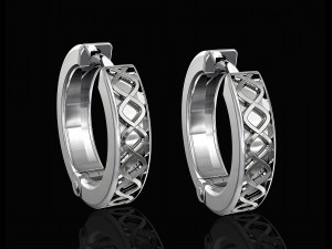 spiral hoop earrings Modelo de Impressão 3D