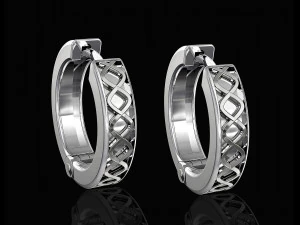 spiral hoop earrings 3D Print Model
