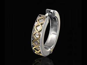 spiral hoop earrings 3D Print Model
