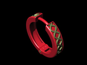 spiral hoop earrings 3D Print Model